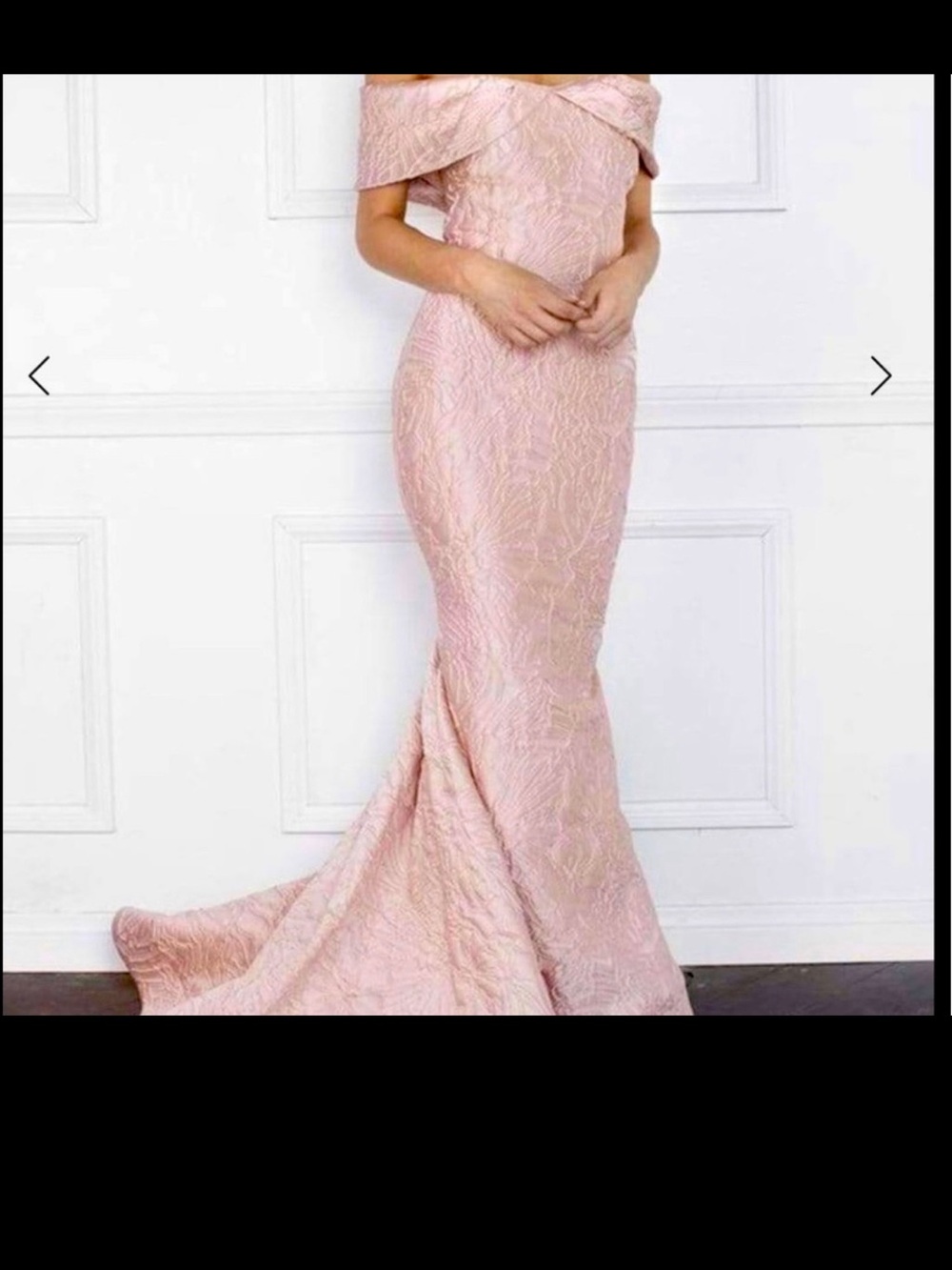 Nicole Bakti One-Shoulder Textured Mermaid Gown - Blush